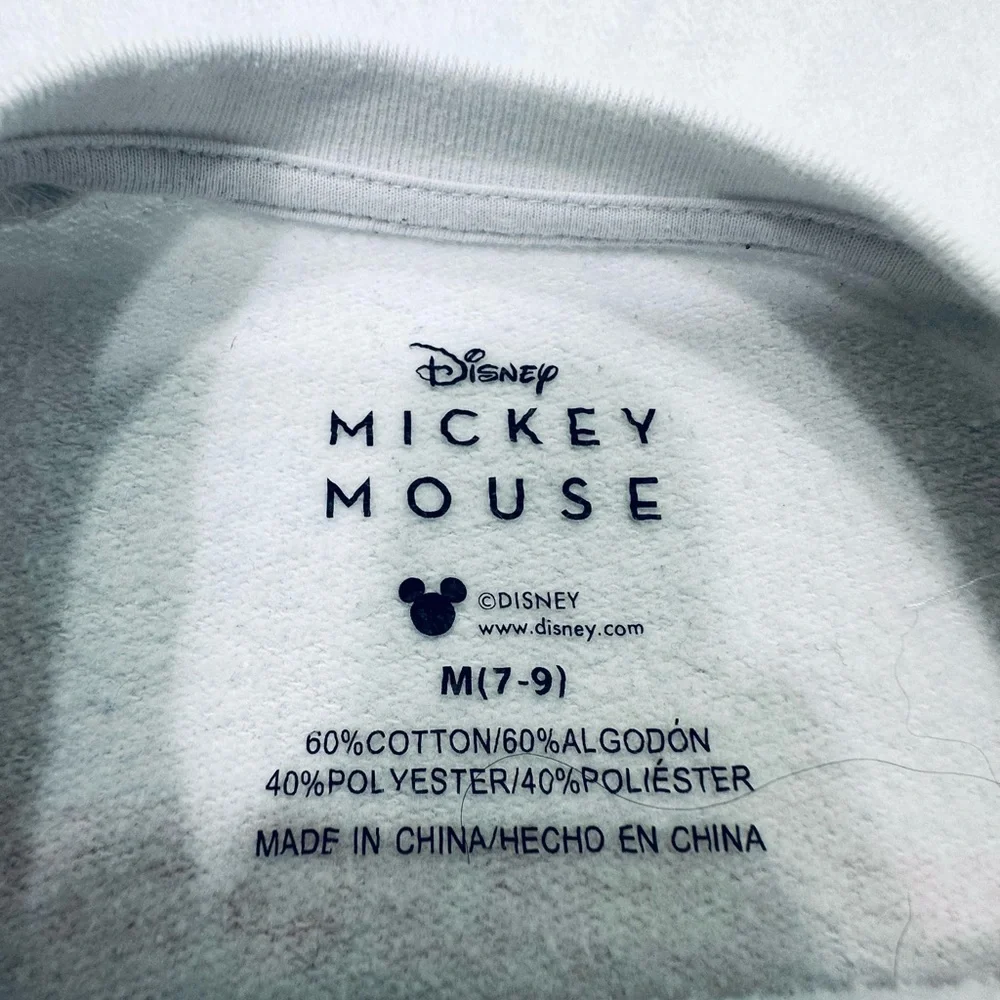 Disney Mickey Mouse Graphic Sweatshirt in Junior/ Medium (7-9) Disney Parks‎
